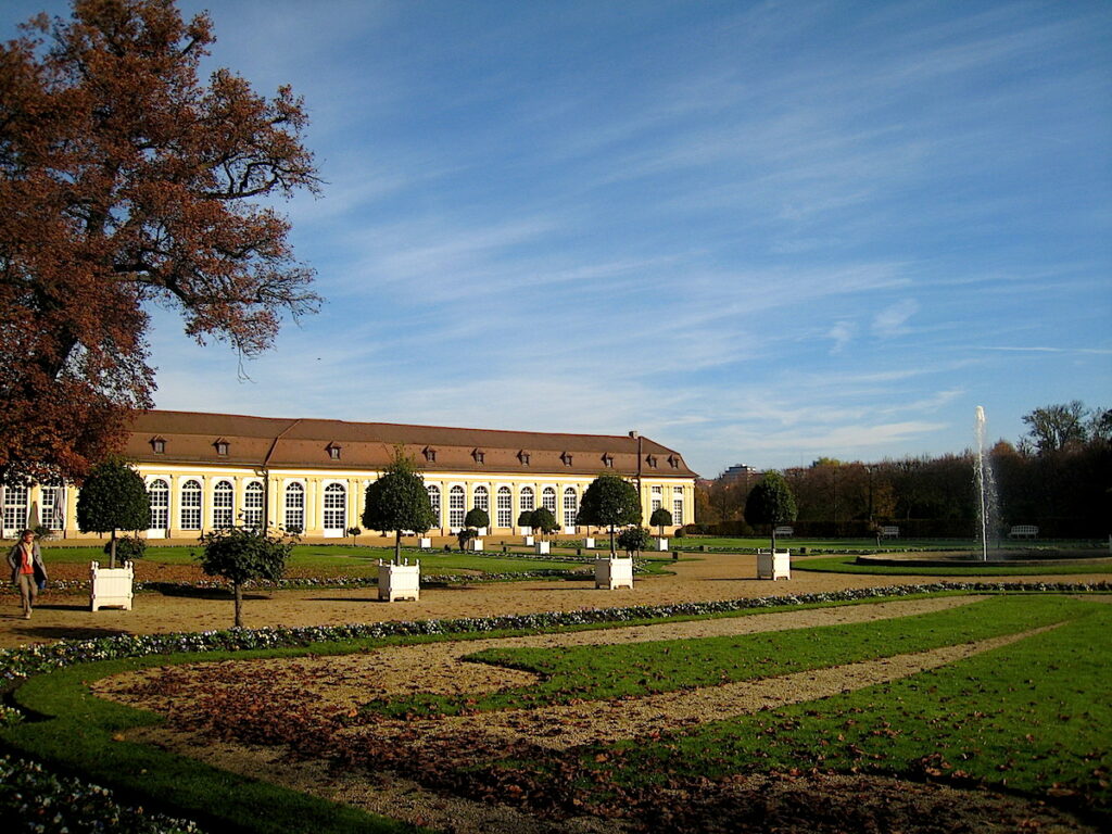 Schöne kleine deutsche Städte - Schloss Ansbach mit Garten